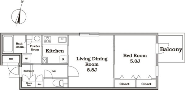 レジディア西新宿IIの物件間取画像